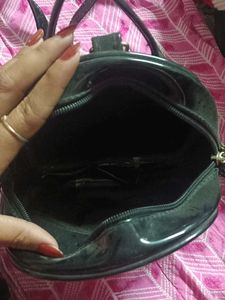 Black Backpack with Bow