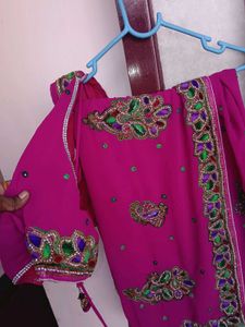 Stunning Pink Saree with Blouse 34