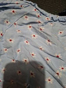 Blue Floral Crop Top