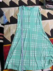 Cute Mint Plaid Skater Dress