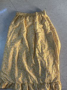 Yellow Floral Wrap Skirt