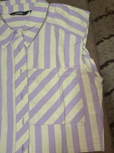 Striped Button-Up Shirt