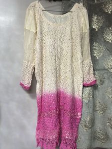 Embroidered Chikankari Kurta and salwar