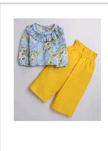 Full Puffed Sleeves Floral Printed Top With Pant