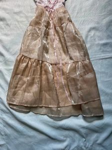 Vintage Lace-Up Tiered Dress