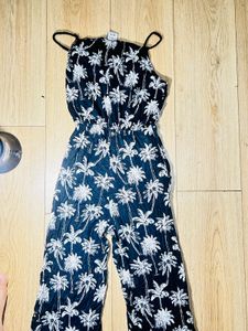 Chic Palm Print Jumpsuit
