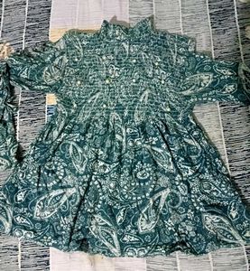 Boho Paisley Print Smocked Top