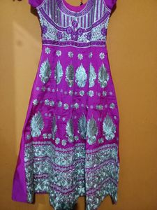 Pink Embellished Anarkali Dress