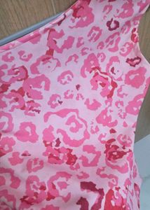 Pink Floral Print Crop Top