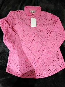 Chic Pink Eyelet Co-ord Set