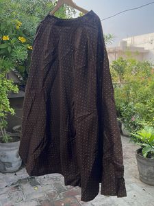 Brown Polka Dot Ethnic Skirt