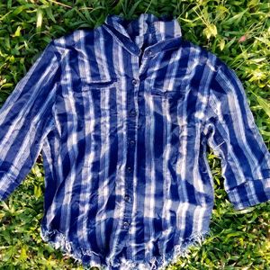 Striped Button-Down Shirt