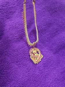 Elegant Gold-Plated Pink stone Necklace