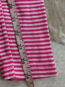Pink Striped Leggings