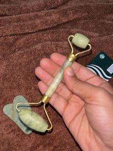 Jade Facial Roller &amp; Gua Sha Set