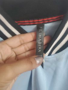 Varsity Jacket - Light Blue &amp; White