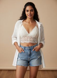 White Sexy Lacy Bralette Top