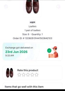 H&amp;M Burgundy Leather Loafers