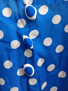 Blue Polka Dot Kurta Pajama With Dupatta