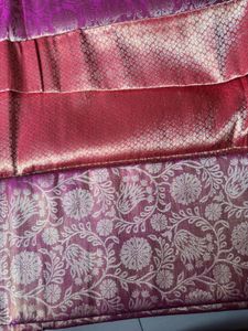 Vibrant Pink &amp; Gold Silk Saree
