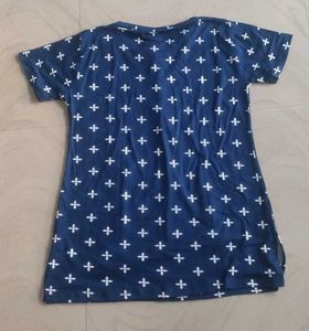 Cute Blue Printed Night Suit