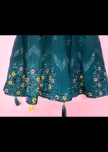 Stunning Teal Sequin Ethnic Kurta Sharara Set