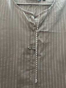 Grey Silver Stripped Kurti