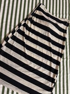 Striped Sleeveless Top with Bow Accent