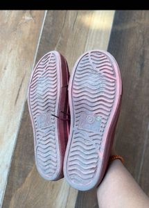 Maroon Textured Sneakers