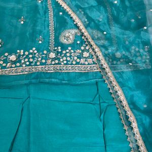 Elegant partywear unstitched suit, dress material