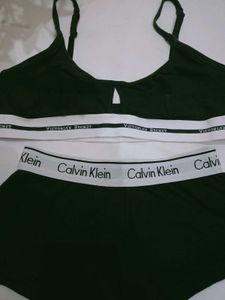 Calvin Klein Black Logo Briefs with victoria bra