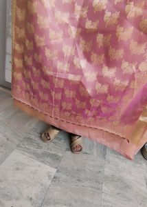 Linen Embroidery Saree
