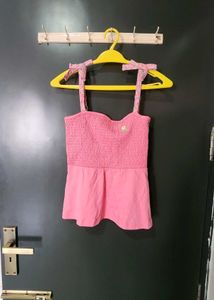 Charming Pink Smocked Camisole Top