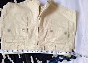 Khaki Cargo Shorts With Beautiful Tank Top