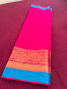 Vibrant Pink Saree with Blouse