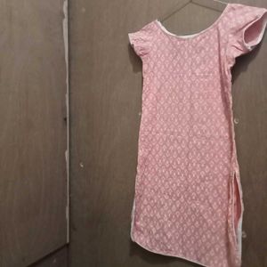 Pink Printed Cotton Blouse