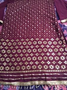 Embellished Purple Kurta with Plazzo