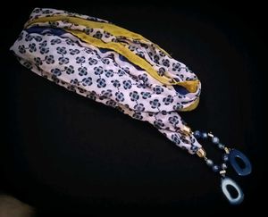 Floral Scarf with Beaded Detail