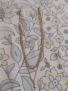 Layered Pearl & rose gold Necklace