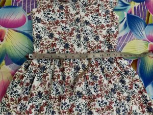 Charming Floral Printed frock with Belt