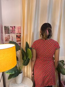 Red Printed Kurta