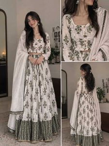 Boho Block Print Tiered cord set long skirt with b
