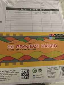 2 Peice- 50 Sheet Paper + 3 Highlighters