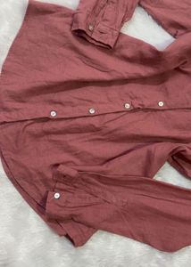 Women's Rose Pink Button-Up Shirt