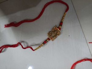 oxidised gold color veera rakhi