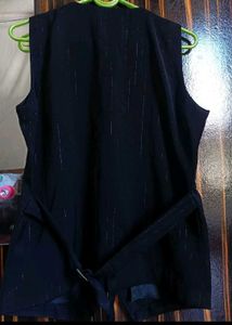 Black Sleeveless Formal Vest