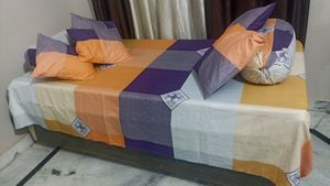 Bedsheet With Coushion And Bolster Covers