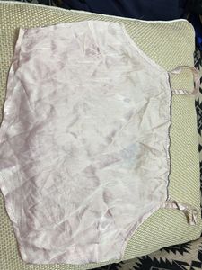 Light Pink Satin Strappy crop Top