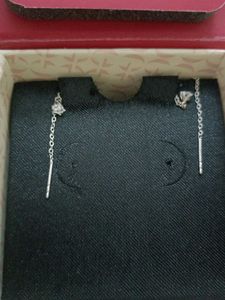 Silver Drop Sui Dhaga Earrings