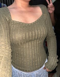 Ribbed Long Sleeve Top